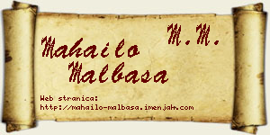 Mahailo Malbaša vizit kartica